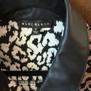 Blue Blush Monochrome Patterned Women's Blazer